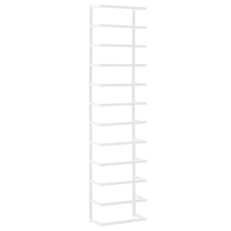 Rack de serviette Vidaxl 24x12x96 cm en acier blanc