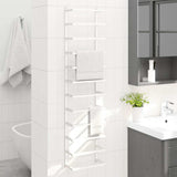 Rack de serviette Vidaxl 24x12x96 cm en acier blanc
