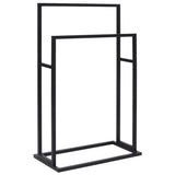 Estante de toalla Vidaxl separada 48x24x78.5 cm de hierro negro