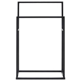 Estante de toalla Vidaxl separada 48x24x78.5 cm de hierro negro