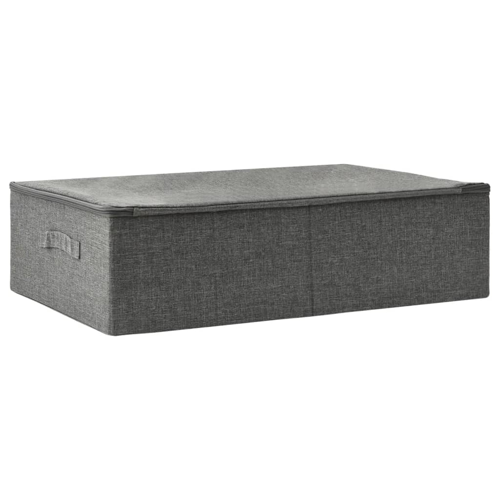 Vidaxl opbergbox 70x40x18 cm stof antracietkleurig