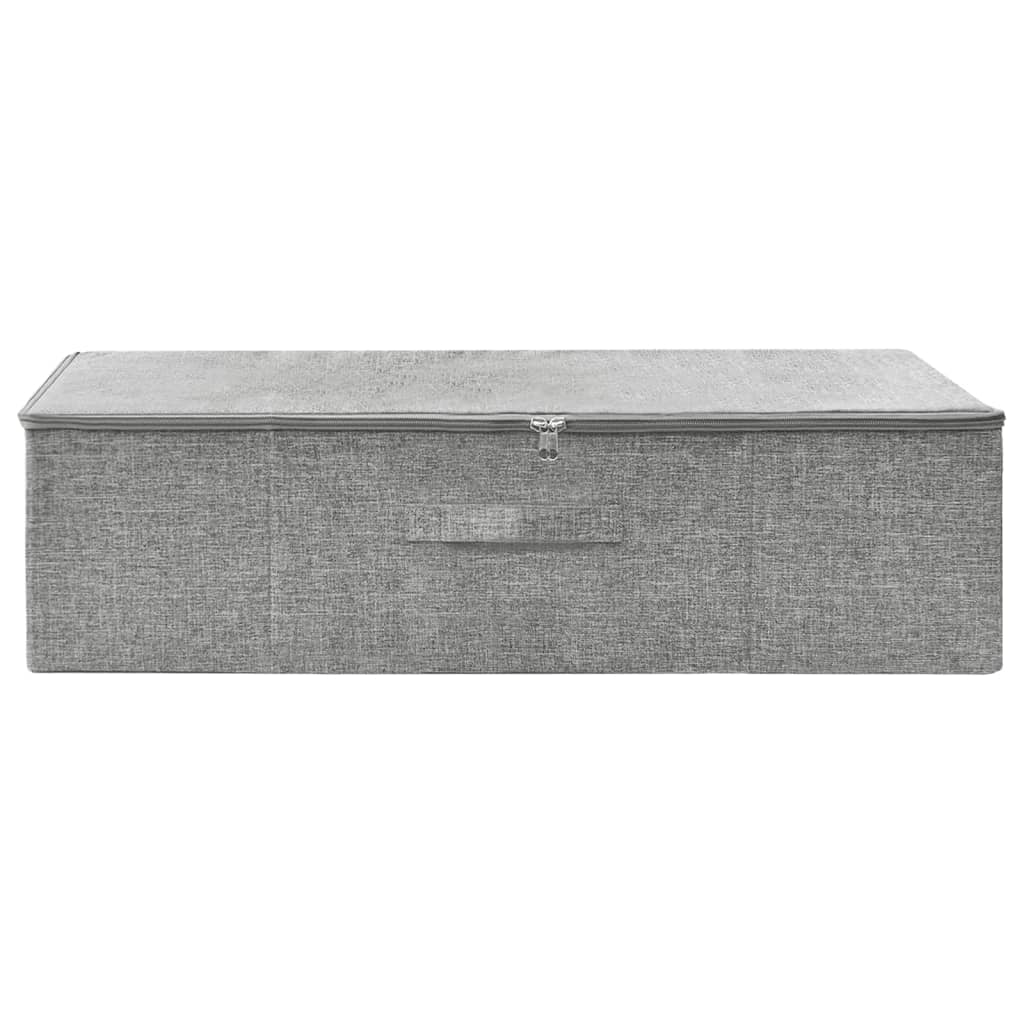 Vidaxl Storage Box 70x40x18 cm tkanina szarość