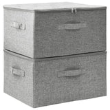 Vidaxl Storage boxes 2 pcs 43x34x23 cm fabric gray