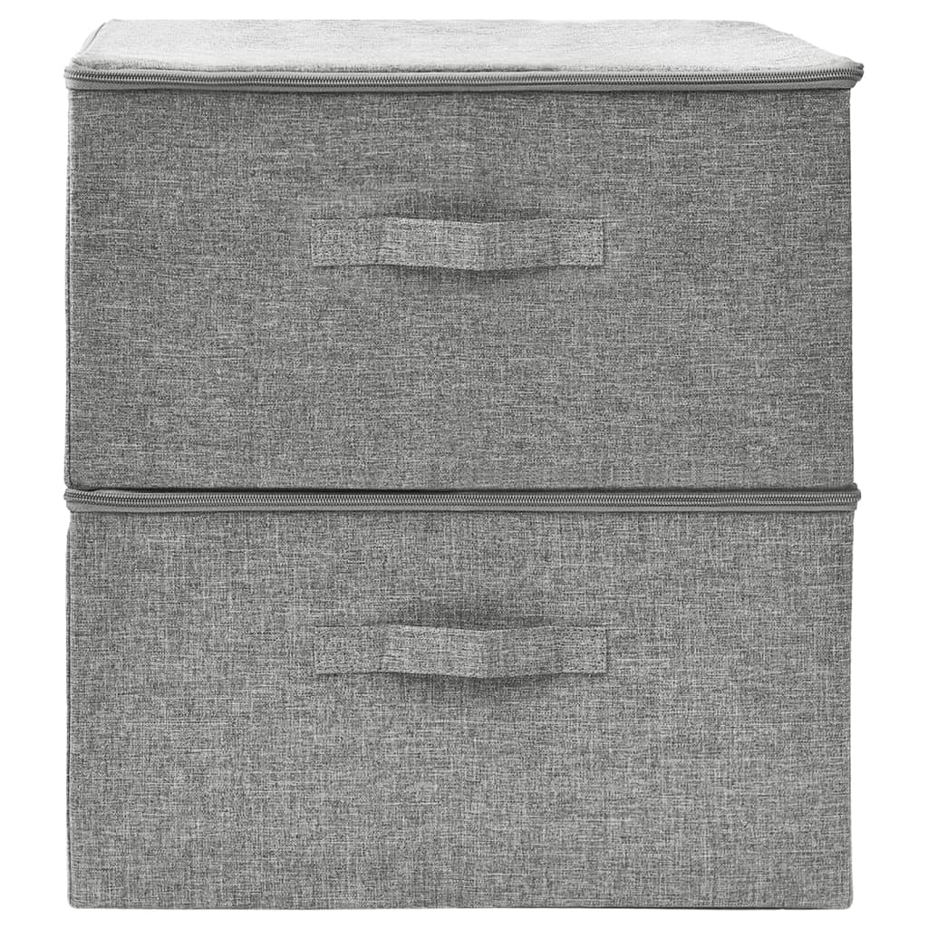 Vidaxl Storage boxes 2 pcs 43x34x23 cm fabric gray