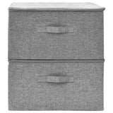 Boîtes de rangement Vidaxl 2 PCS 43x34x23 cm Gray de tissu