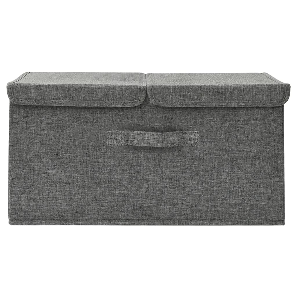 Vidaxl Storage Box 50x30x25 cm tkanina antracytowa -