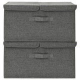 Boîtes de rangement Vidaxl 2 PCS 50x30x25 cm Fabric Anthracite -colored