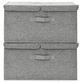 Cajas de almacenamiento de Vidaxl 2 PCS 50X30X25 CM TELA GRIS