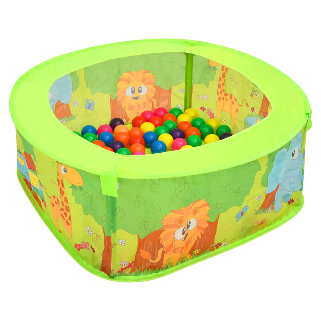 VIDAXL -Ballbox für Kinder mit 50 Bällen 75x75x32 cm