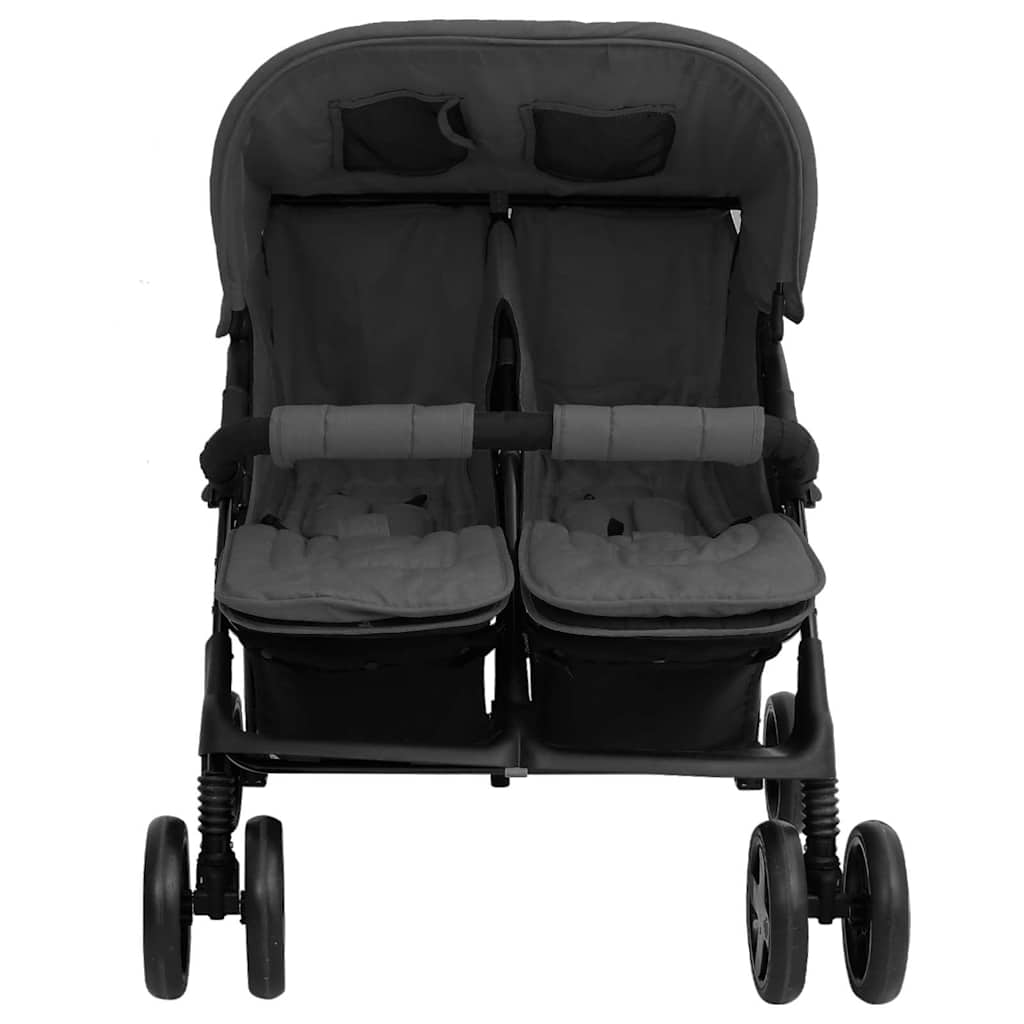 Vidaxl Twin Children's Steel Gris foncé