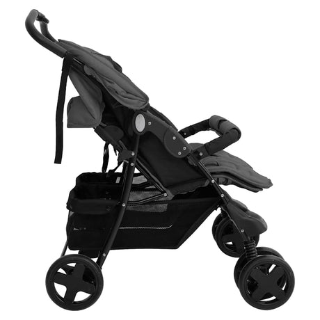 Vidaxl Twin Children's Steel Gris foncé
