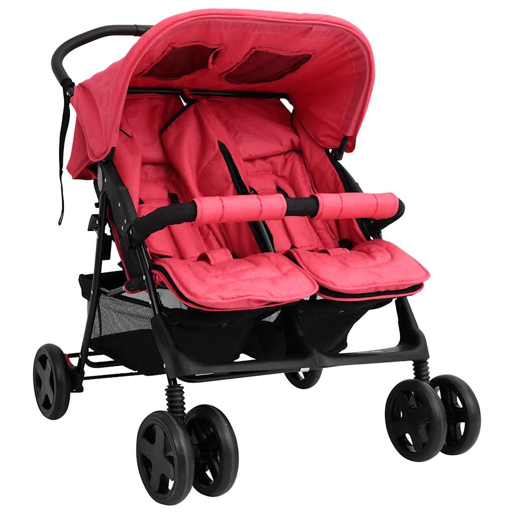 VidaXL twin children of steel red