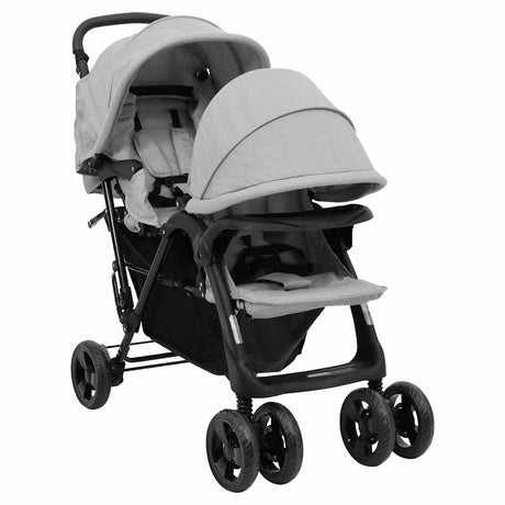 Vidaxl Twin Enfants en tandem Gris clair