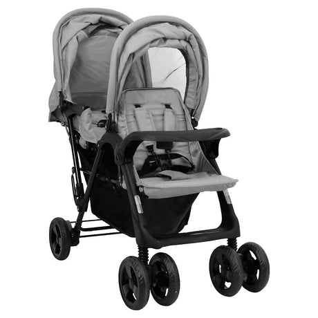 Vidaxl Twin Enfants en tandem Gris clair