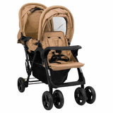 Vidaxl jumeaux tandem staal taupe