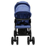 Vidaxl Twin Children Tandem Steel Navy Blue