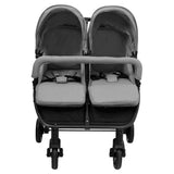 Vidaxl twin buggy acier gris clair et noir
