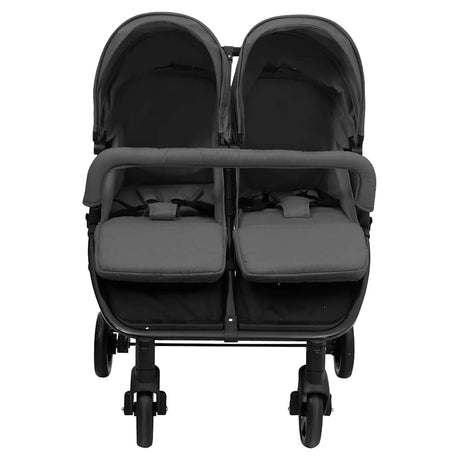 Vidaxl Twin Buggy Steel Gris foncé et noir