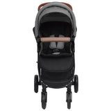 VidaXL poussette 2-en-1 acier gris clair