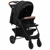 Vidaxl Pram 2-en-1 en acier de couleur anthracite