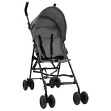 Vidaxl Kinderbuggy Steel Gris clair et noir