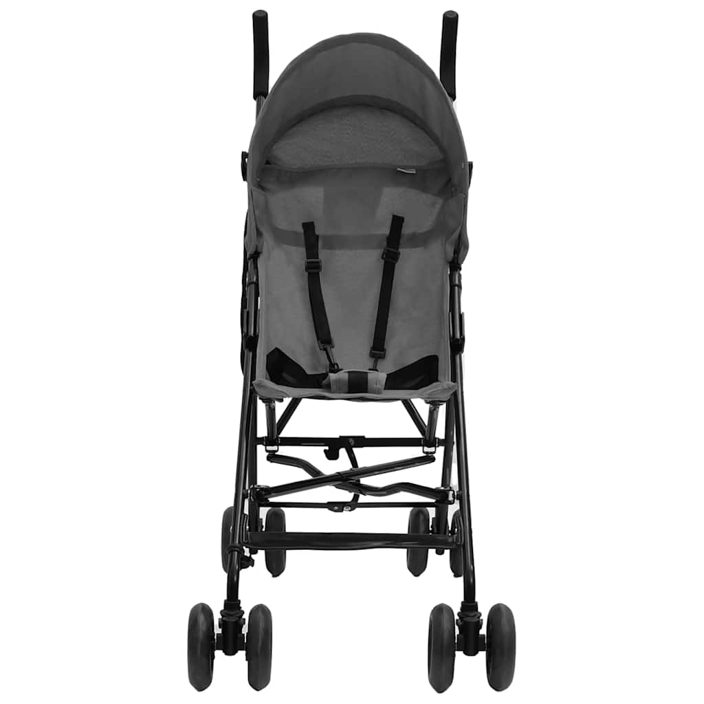 Vidaxl Kinderbuggy Steel gris claro y negro