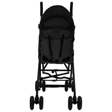 Vidaxl poussette enfant acier anthracite et noir