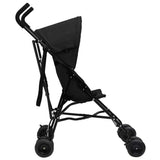 Vidaxl poussette enfant acier anthracite et noir