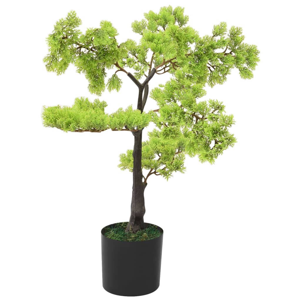 Vidaxl plante artificielle avec pot cyprès bonsaï 60 cm vert