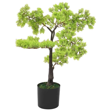 Vidaxl plante artificielle avec pot cyprès bonsaï 60 cm vert