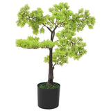 Vidaxl kënschtlech Planz mat Pot Chiper Bonsai 60 cm gréng