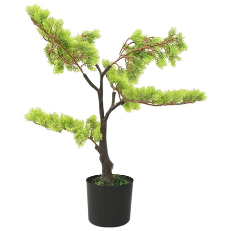 Vidaxl plante artificielle avec pot cyprès bonsaï 60 cm vert