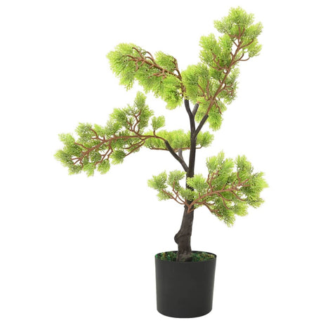 Vidaxl plante artificielle avec pot cyprès bonsaï 60 cm vert