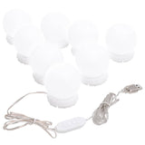 Éclairage de miroir Vidaxl avec 8 lampes LED Blanc chaud et blanc froid