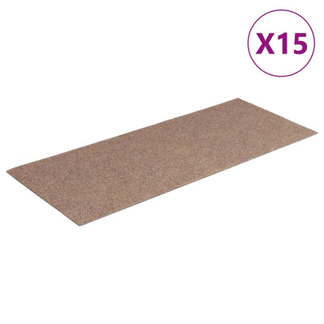 Vidaxl 15 esteras de pedal de Vidaxl autoadhesivo rectangular 60x25 cm marrón claro