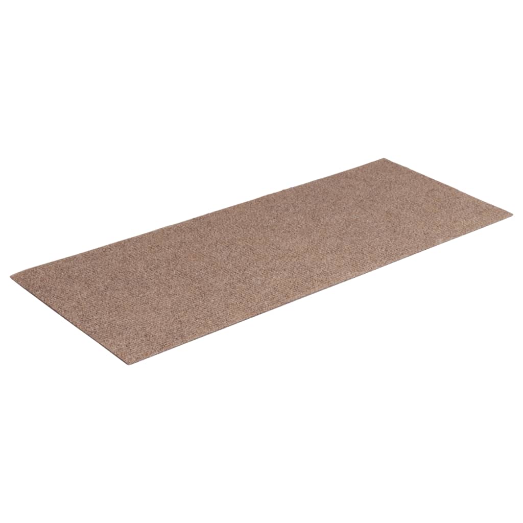 VidaXL 15 st pedal mats self -adhesive rectangular 60x25 cm light brown