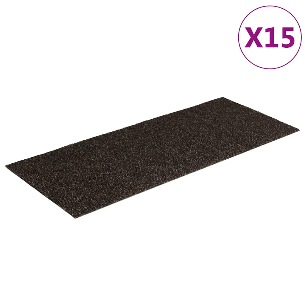 Vidaxl Mat à escalier auto-adhésif 15 pièces 60x25 cm RECTANGULAIRE RECTANGULAIRE