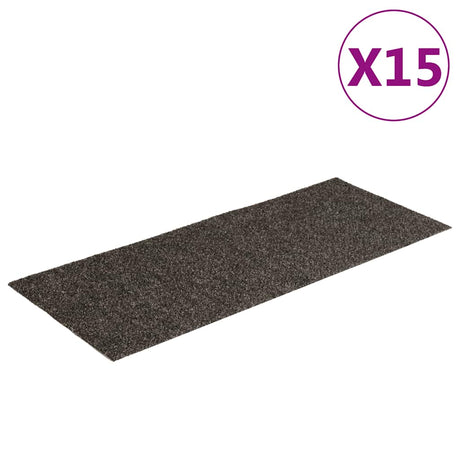 Vidaxl Stair Mats auto-adhésif 15 pièces 60x25 cm anthracite rectangulaire