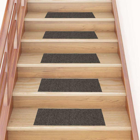 Vidaxl Stair Mats auto-adhésif 15 pièces 60x25 cm anthracite rectangulaire