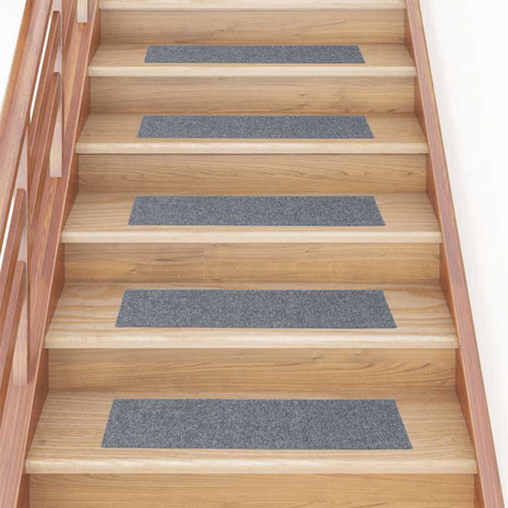 Vidaxl Stair Mats auto-adhésif 15 pièces 76x20 cm gris clair rectangulaire