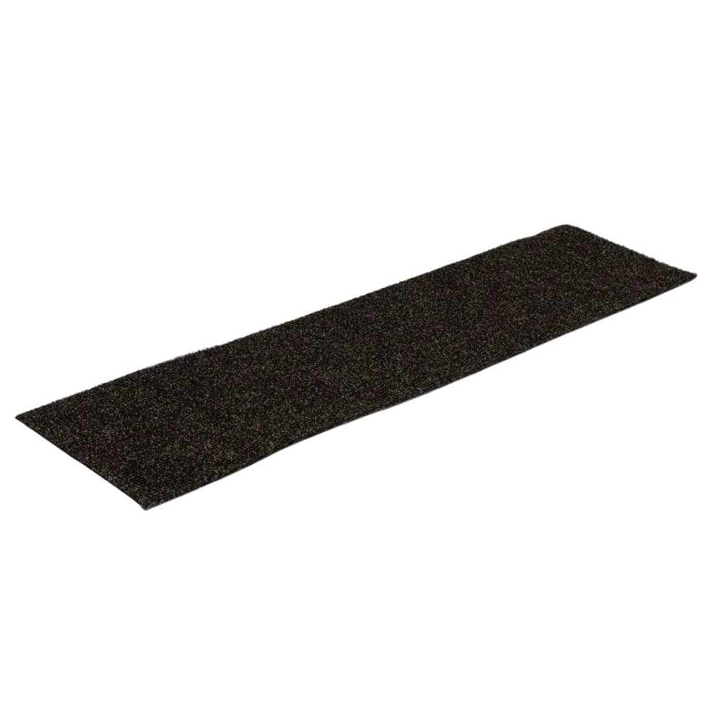 Vidaxl 15 st pédales tapis auto-adhésifs rectangulaires 76x20 cm brun