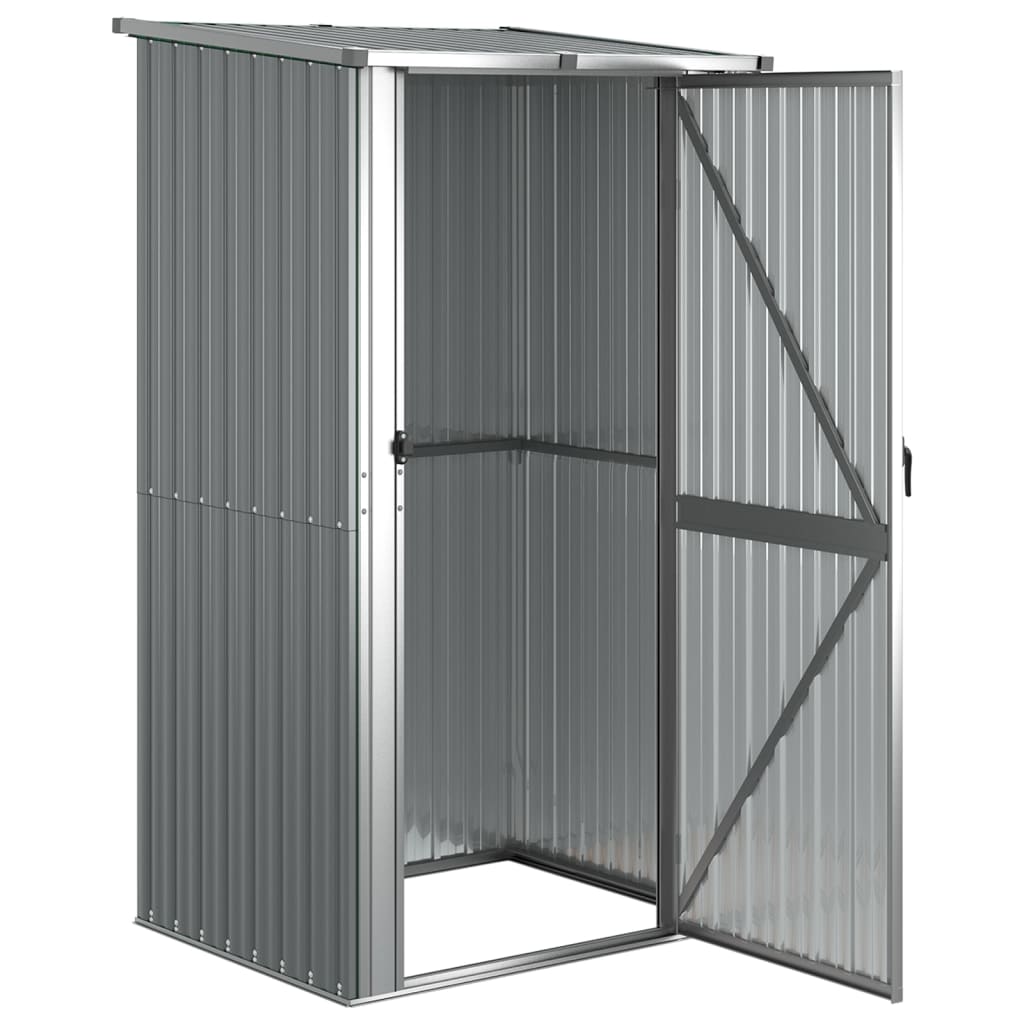 Vidaxl Garden Shed 118,5x97x209,5 cm galvanisert stålgrå