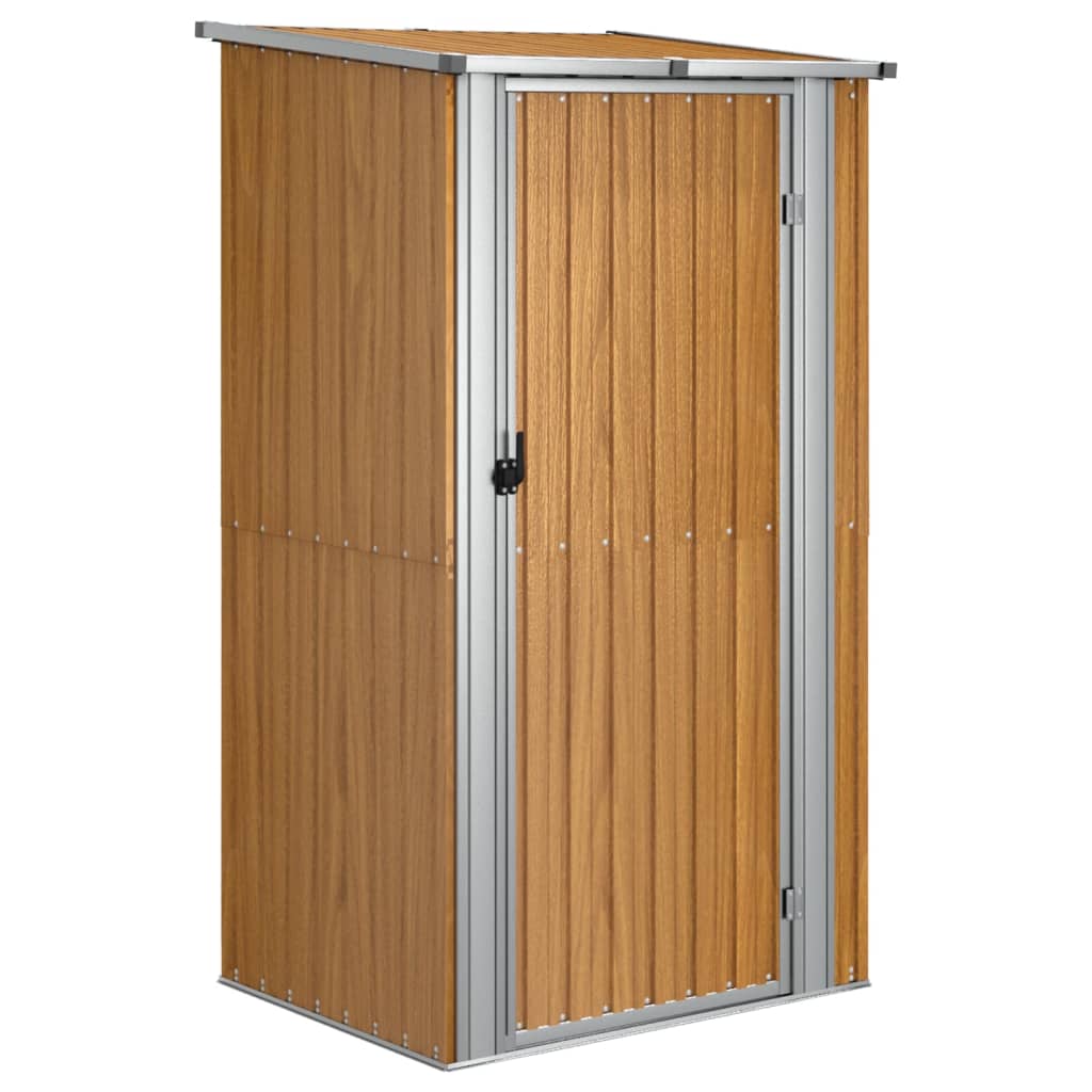 Abri de jardin Vidaxxl 118,5x97x209,5 cm acier galvanisé marron