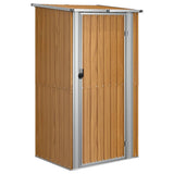 Abri de jardin Vidaxxl 118,5x97x209,5 cm acier galvanisé marron