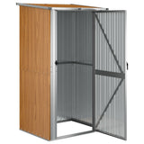 Abri de jardin Vidaxxl 118,5x97x209,5 cm acier galvanisé marron