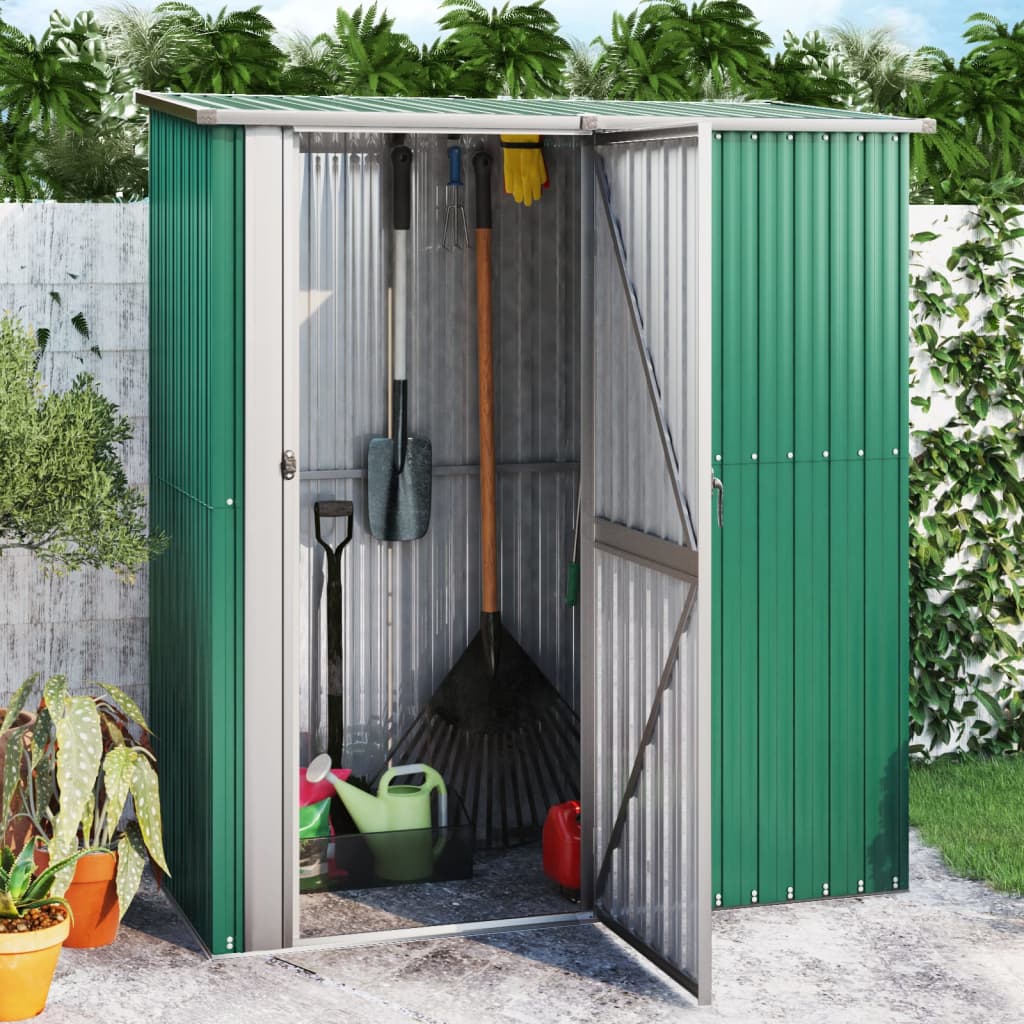 Vidaxl Garden Shed 180,5x97x209,5 cm galvanisert stålgrønn