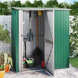 Vidaxl Garden Shed 180,5x97x209,5 cm galvanisert stålgrønn