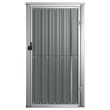 Vidaxl jardin hangar 88x89x161 cm gris en acier galvanisé
