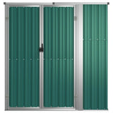 Vidaxl hangar de jardin 161x89x161 cm en acier galvanisé vert