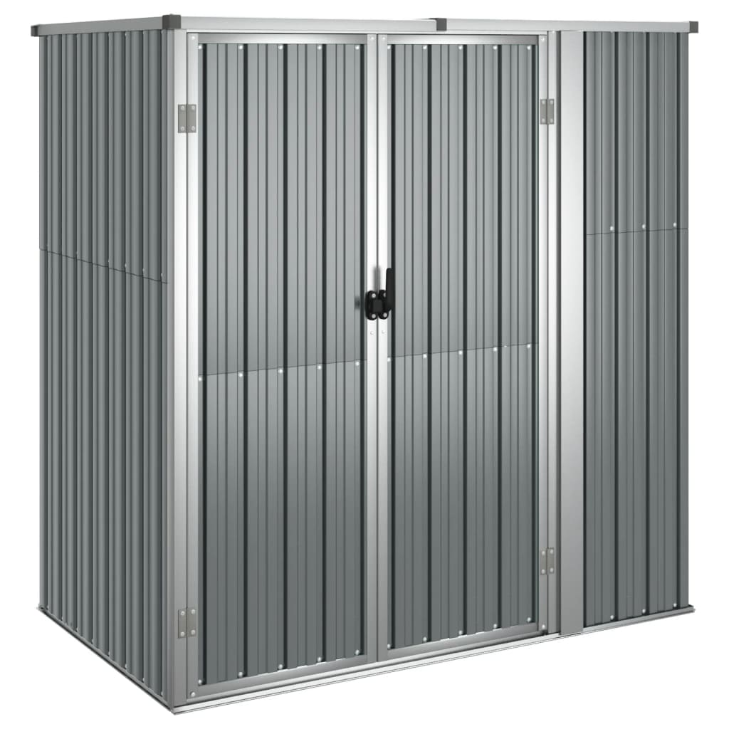 Vidaxl Garden Shed 161x89x161 cm galvanisert stålgrå